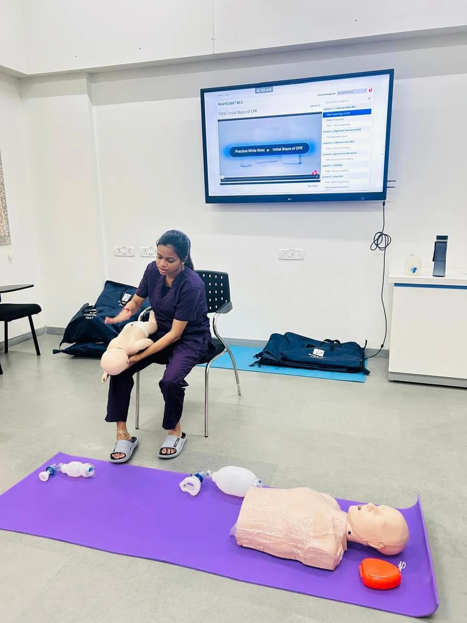 AHA Certified Basic Life Support Course event moment